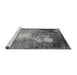 Sideview of Machine Washable Oriental Gray Industrial Rug, wshurb2060gry