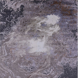 Square Machine Washable Industrial Modern Purple Rug, wshurb2060