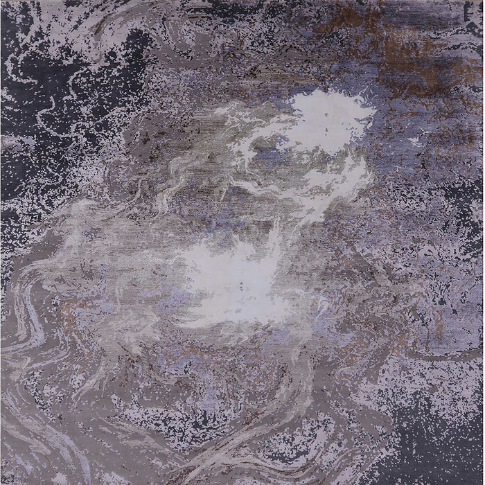 Square Machine Washable Industrial Modern Purple Rug, wshurb2060