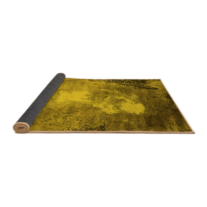 Sideview of Oriental Yellow Industrial Rug, urb2060yw
