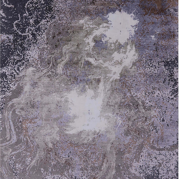 Mid-Century Modern Purple Oriental Rug, urb2060