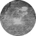 Round Oriental Gray Industrial Rug, urb2060gry