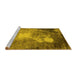 Sideview of Machine Washable Oriental Yellow Industrial Rug, wshurb2060yw