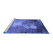 Sideview of Machine Washable Oriental Blue Industrial Rug, wshurb2060blu