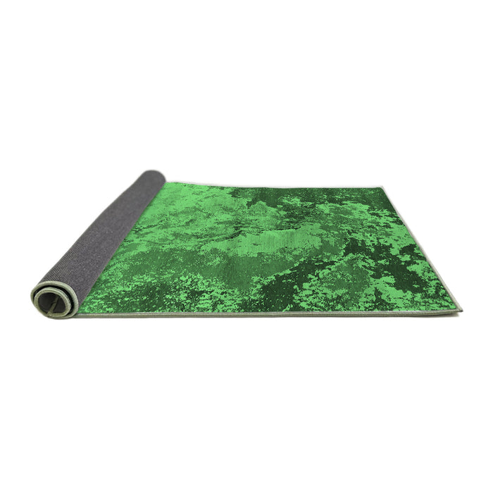 Sideview of Oriental Emerald Green Industrial Rug, urb2061emgrn
