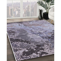 Mid-Century Modern Purple Oriental Rug, urb2061