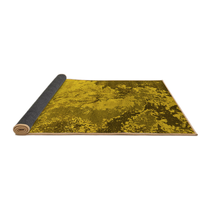 Sideview of Oriental Yellow Industrial Rug, urb2061yw
