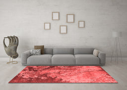 Industrial Red Washable Rugs