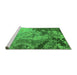 Sideview of Machine Washable Oriental Green Industrial Area Rugs, wshurb2061grn