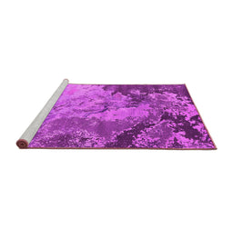 Sideview of Machine Washable Oriental Pink Industrial Rug, wshurb2061pnk