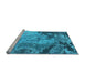 Sideview of Machine Washable Oriental Light Blue Industrial Rug, wshurb2061lblu