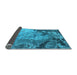 Sideview of Oriental Light Blue Industrial Rug, urb2061lblu