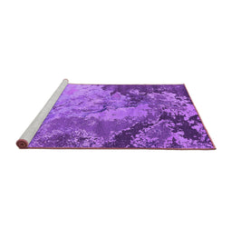 Sideview of Machine Washable Oriental Purple Industrial Area Rugs, wshurb2061pur