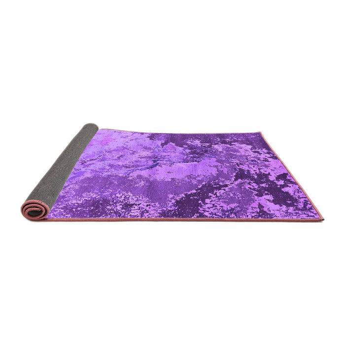Sideview of Oriental Purple Industrial Rug, urb2061pur