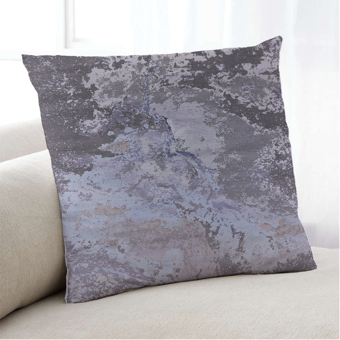 Lifestyle Image of Mid-Century Modern Urban Square Grape Purple Throw Pillow, 18 inch by 18 inch, pwurb2061