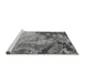 Sideview of Machine Washable Oriental Gray Industrial Rug, wshurb2061gry