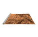 Sideview of Machine Washable Oriental Orange Industrial Area Rugs, wshurb2061org