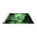 Sideview of Machine Washable Oriental Emerald Green Industrial Area Rugs, wshurb2062emgrn