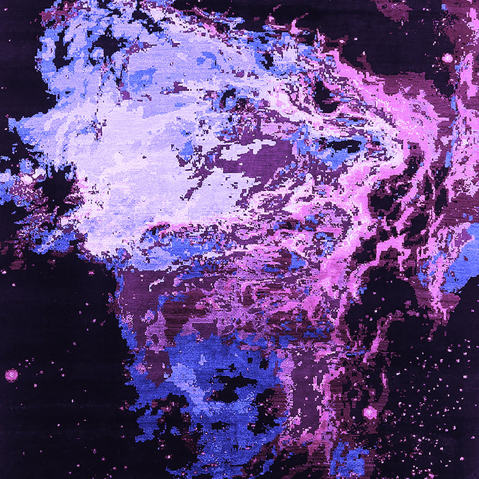 Machine Washable Oriental Purple Industrial Area Rugs, wshurb2062pur