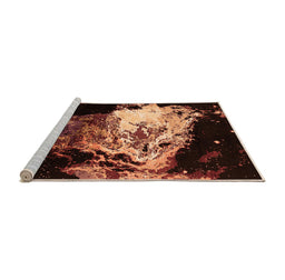 Sideview of Machine Washable Oriental Orange Industrial Area Rugs, wshurb2062org