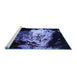 Sideview of Machine Washable Oriental Blue Industrial Rug, wshurb2062blu