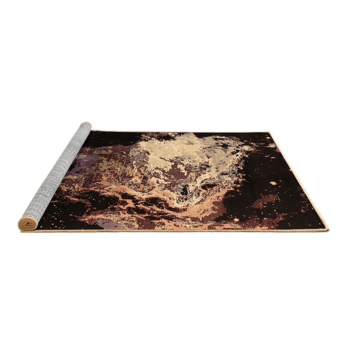 Sideview of Machine Washable Oriental Brown Industrial Rug, wshurb2062brn