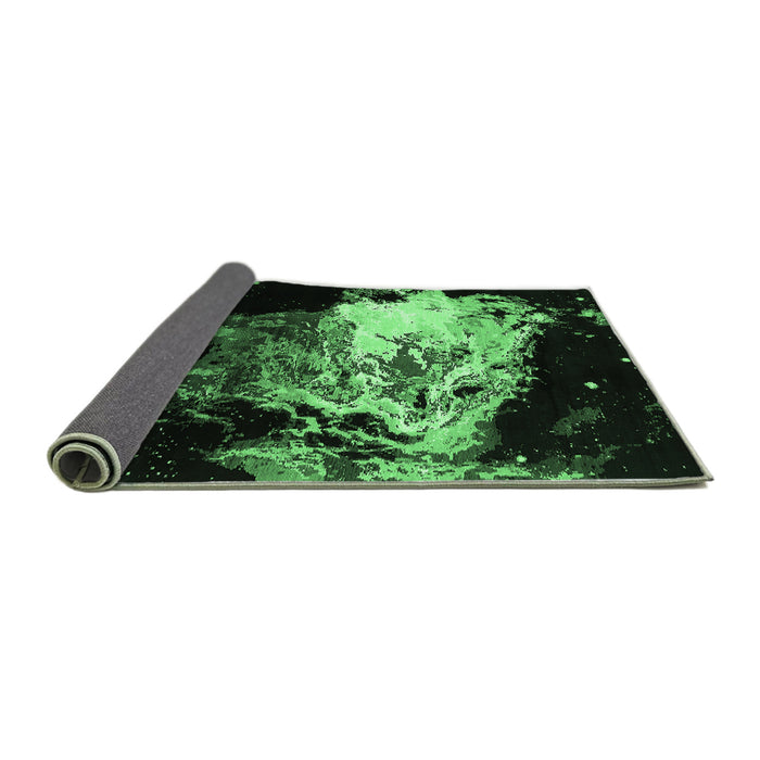 Sideview of Oriental Emerald Green Industrial Rug, urb2062emgrn