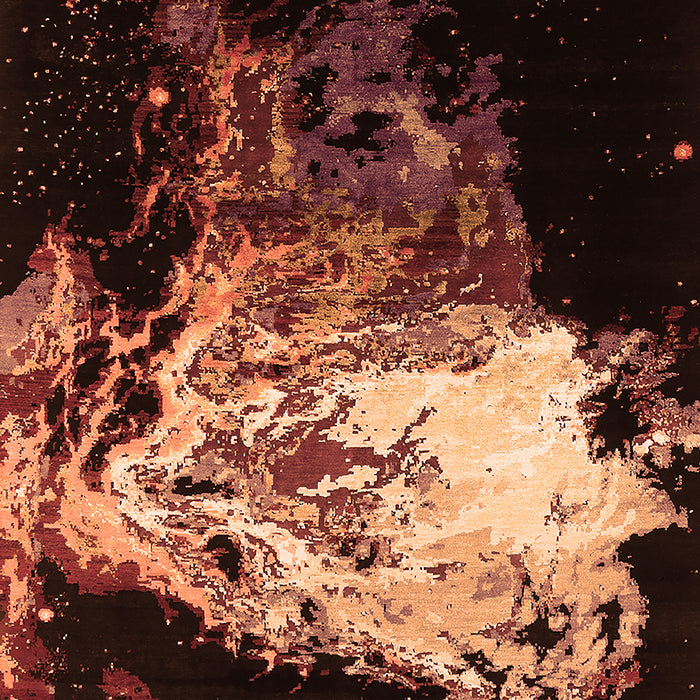 Machine Washable Oriental Orange Industrial Area Rugs, wshurb2062org