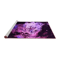 Sideview of Machine Washable Oriental Pink Industrial Rug, wshurb2062pnk