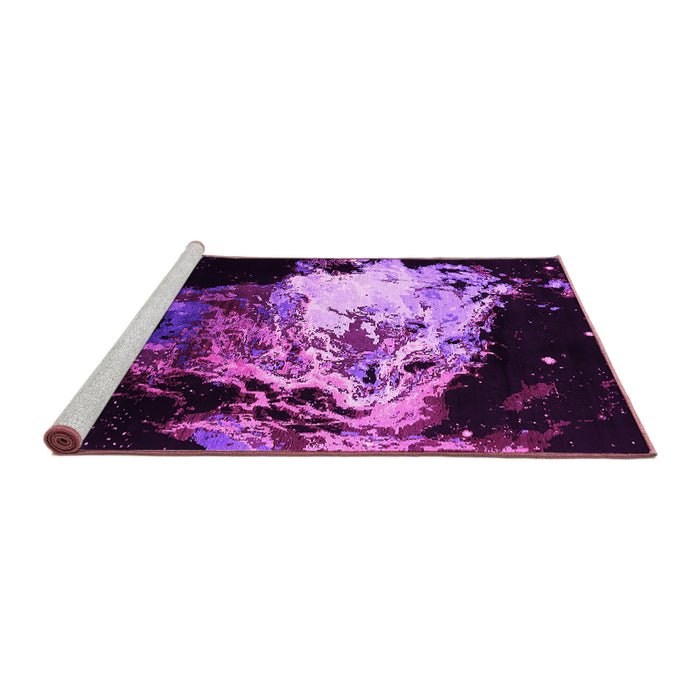 Sideview of Machine Washable Oriental Pink Industrial Rug, wshurb2062pnk