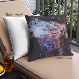 Front View of Mid-Century Modern Urban Square Midnight Gary Throw Pillow, 18 inch by 18 inch, pwurb2062