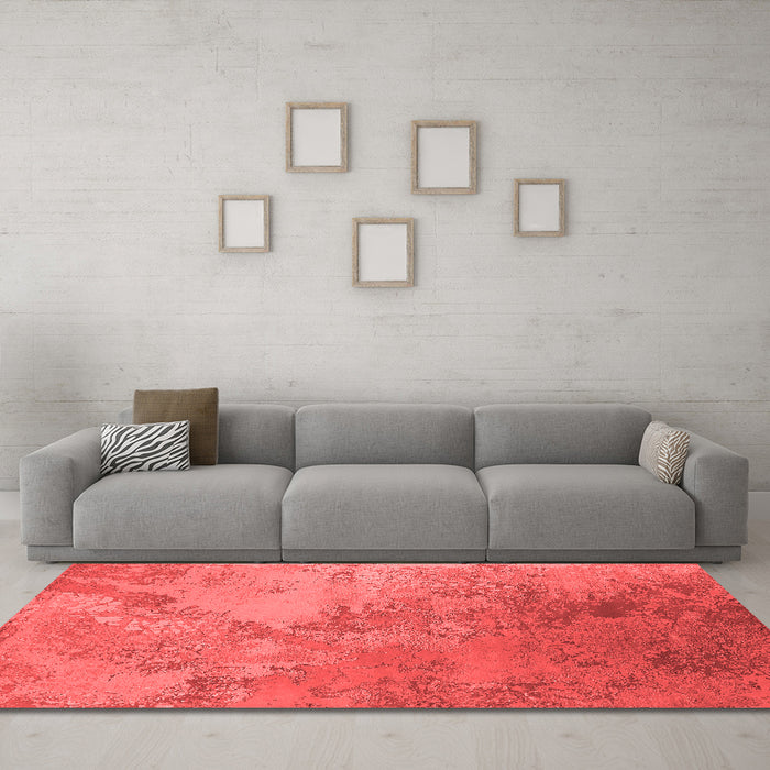 Industrial Red Washable Rugs