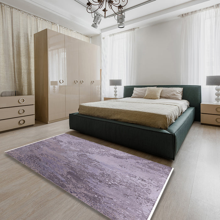 Machine Washable Industrial Modern Purple Rug in a Bedroom, wshurb2063