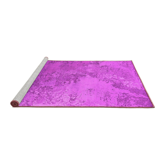 Sideview of Machine Washable Oriental Pink Industrial Rug, wshurb2063pnk
