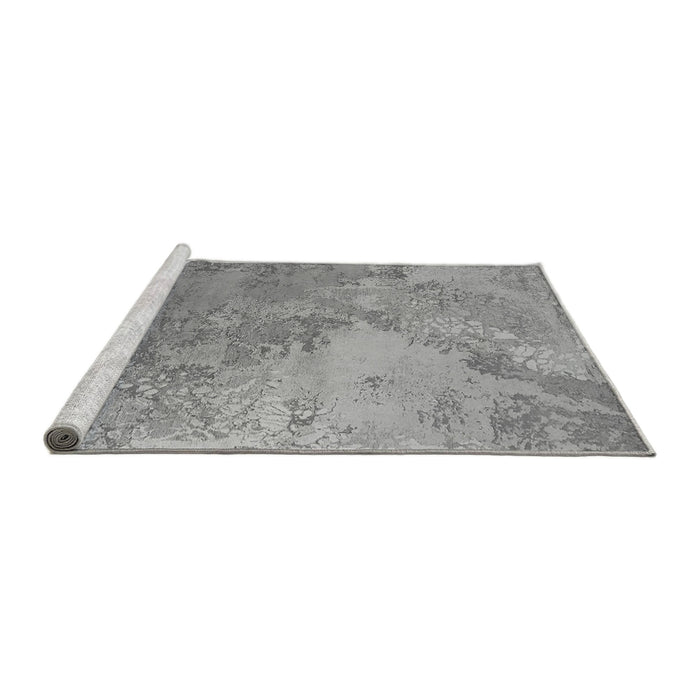 Sideview of Machine Washable Oriental Gray Industrial Rug, wshurb2063gry