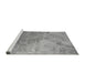 Sideview of Machine Washable Oriental Gray Industrial Rug, wshurb2063gry