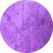 Round Oriental Purple Industrial Rug, urb2063pur