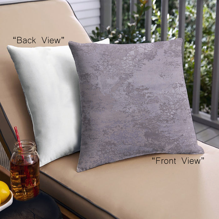 Front View of Mid-Century Modern Urban Square Purple Purple Throw Pillow, 18 inch by 18 inch, pwurb2063