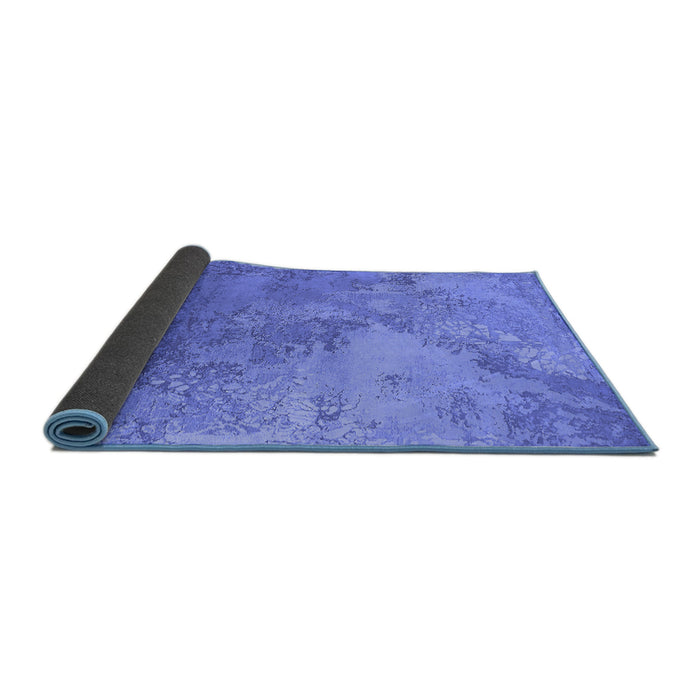 Sideview of Oriental Blue Industrial Rug, urb2063blu