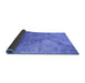 Sideview of Oriental Blue Industrial Rug, urb2063blu