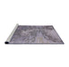 Sideview of Machine Washable Industrial Modern Viola Purple Rug, wshurb2064