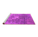 Sideview of Machine Washable Oriental Pink Industrial Rug, wshurb2064pnk