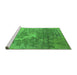 Sideview of Machine Washable Oriental Green Industrial Area Rugs, wshurb2064grn