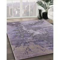 Mid-Century Modern Purple Oriental Rug, urb2064