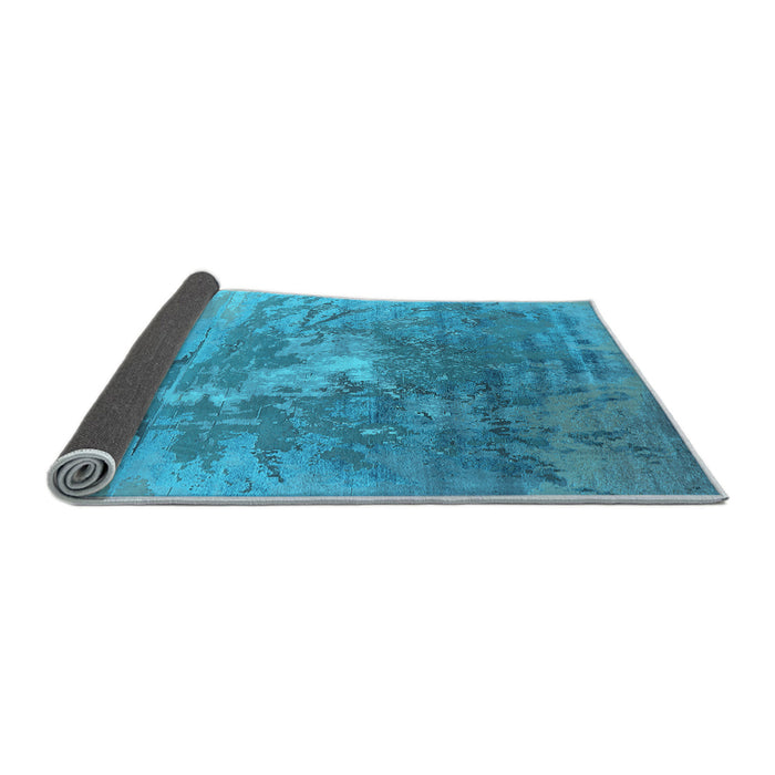 Sideview of Oriental Light Blue Industrial Rug, urb2064lblu