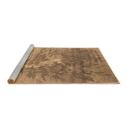 Sideview of Machine Washable Oriental Brown Industrial Rug, wshurb2064brn