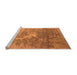 Sideview of Machine Washable Oriental Orange Industrial Area Rugs, wshurb2064org
