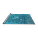 Sideview of Machine Washable Oriental Light Blue Industrial Rug, wshurb2064lblu