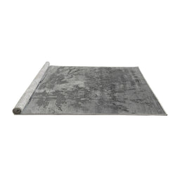 Sideview of Machine Washable Oriental Gray Industrial Rug, wshurb2064gry