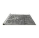 Sideview of Machine Washable Oriental Gray Industrial Rug, wshurb2064gry